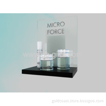 Acrylic Cosmetic Display Stand With Black Thick Base 